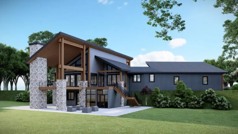 New Home Construction - Modern Rustic - Exterior View