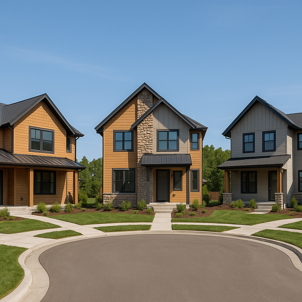 Residential Development with Modern Rustic Single Family Homes